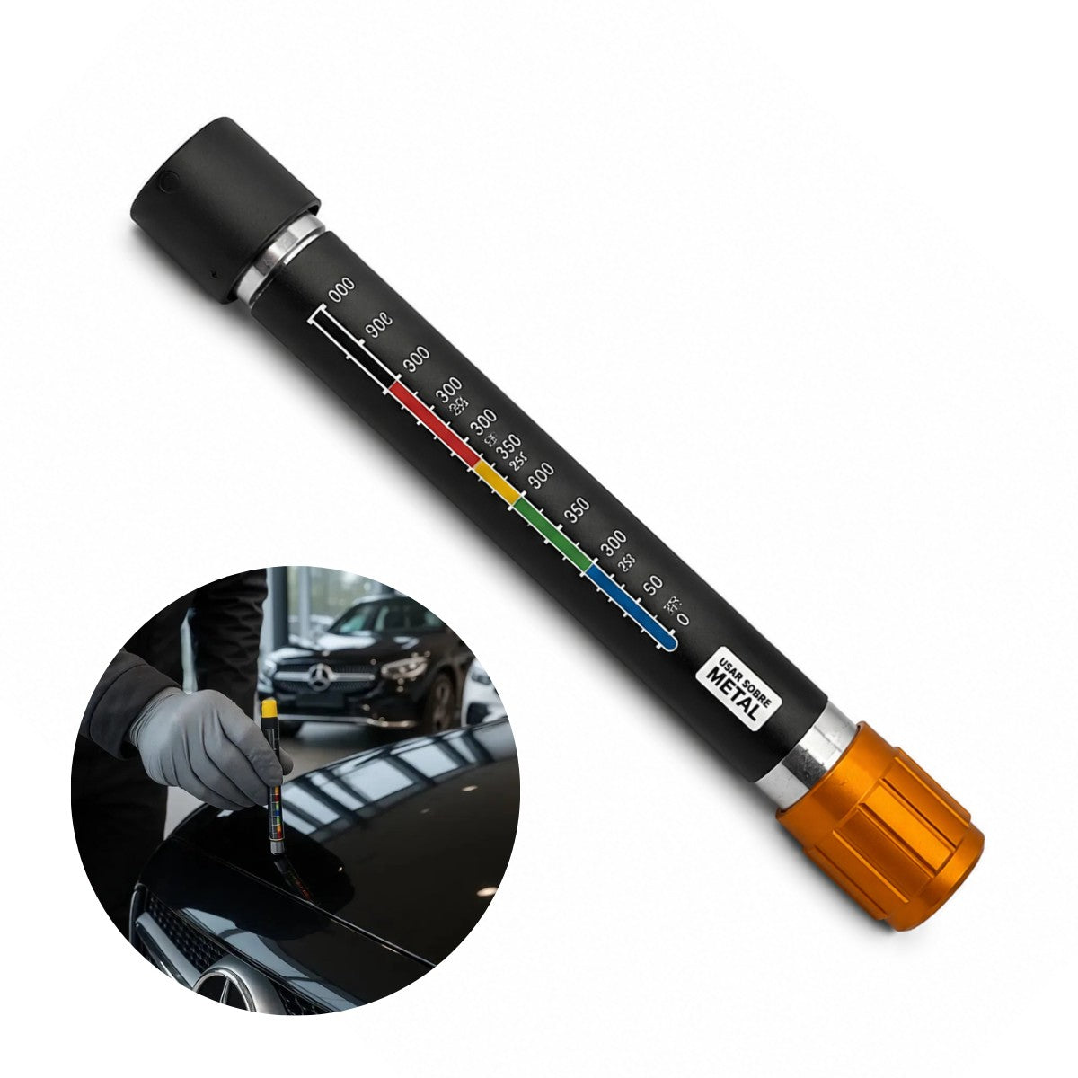 Medidor Espesor Pintura Auto Detector Masilla Magnetico Brix Negro