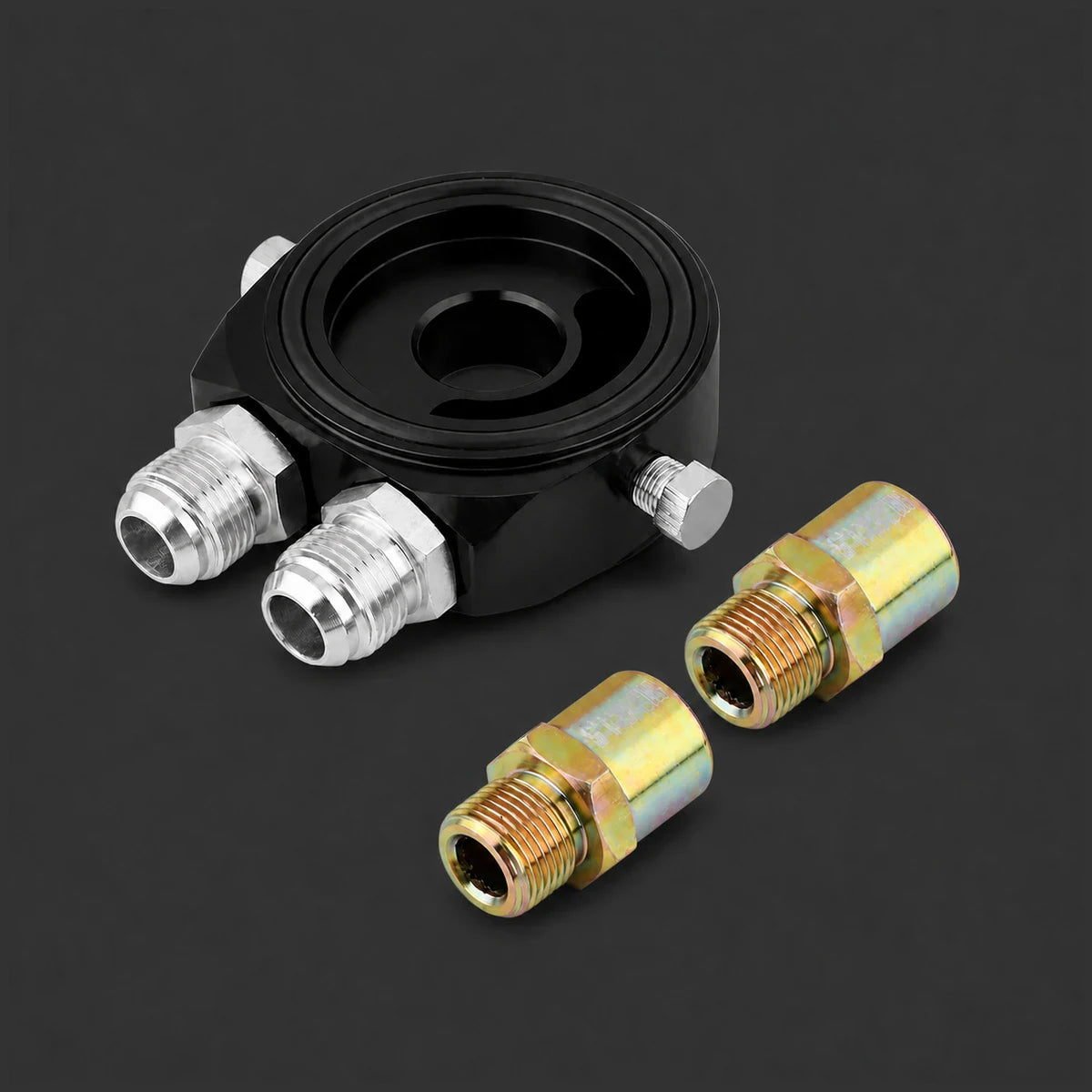 Adaptador Filtro Aceite Radiador Torta Competicion Turbo. [IRP-CATALOG:ACEI002-NEG-1-O.webp:c740f503efcc56ac]