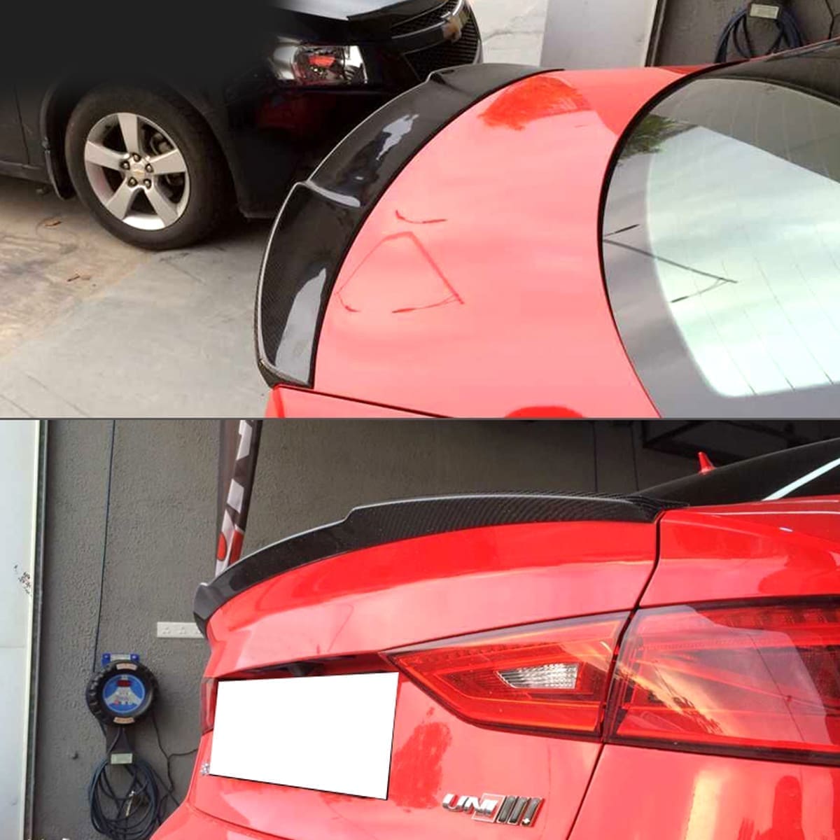 Alerón para Audi A3/S3 8V Sedan 2014-2020 Fibra de Carbono JC