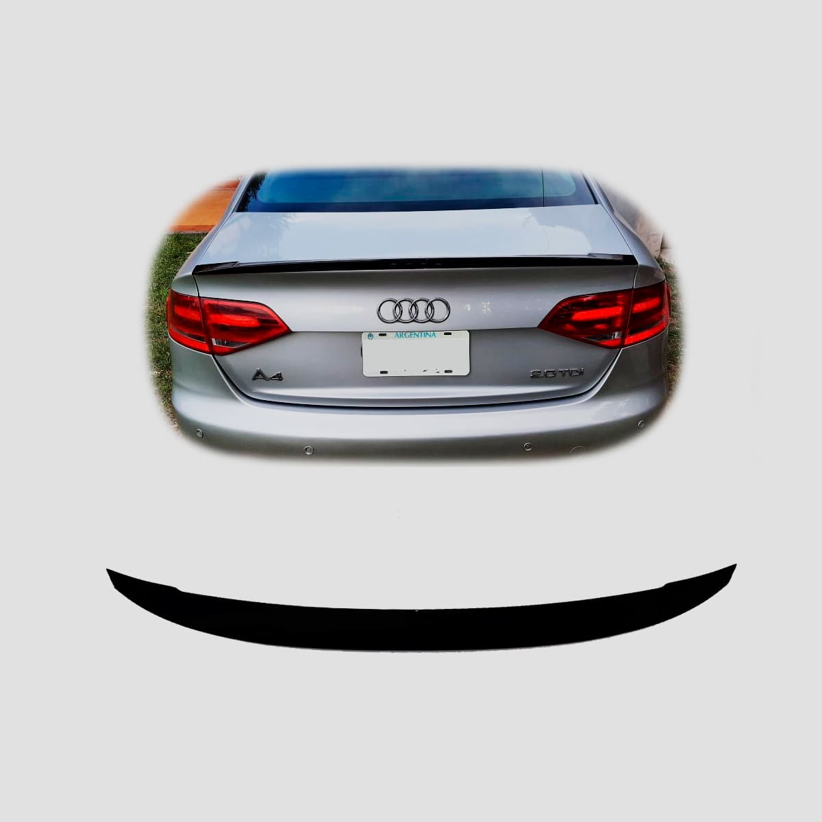 Alerón Audi A4 B8 08-15 Negro Brillante Plástico ABS