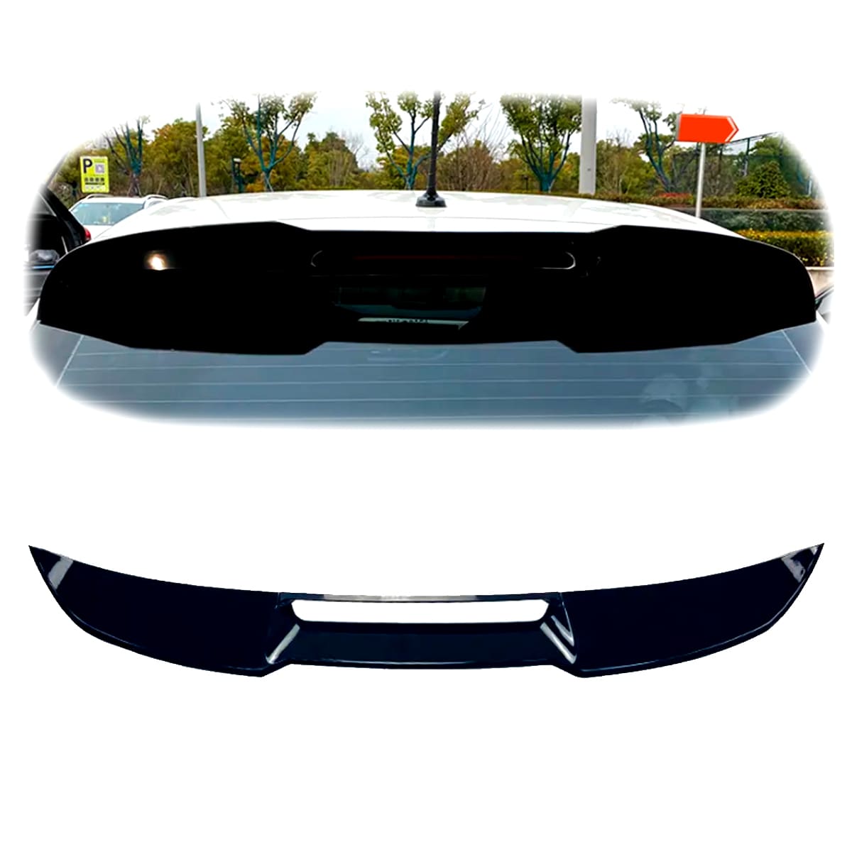 Alerón para Volkswagen Polo 18-25 Estilo Rs Negro Brillante