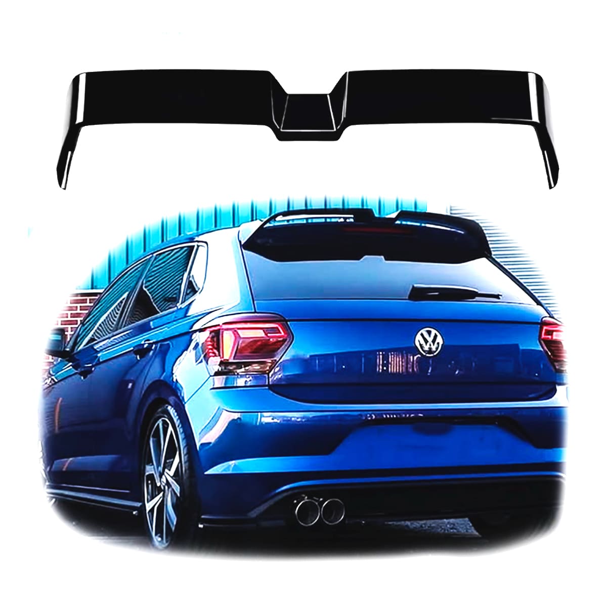 Alerón Volkswagen Polo 18-25 Estilo Oettinger Negro Brillante
