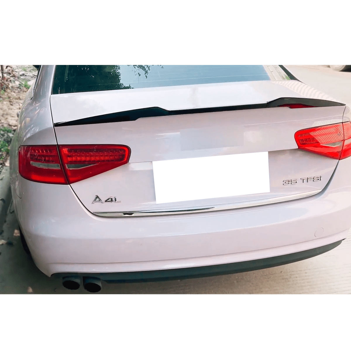 Alerón para Audi A4 B8 B8.5 2009-2019 V-style Negro Brillante