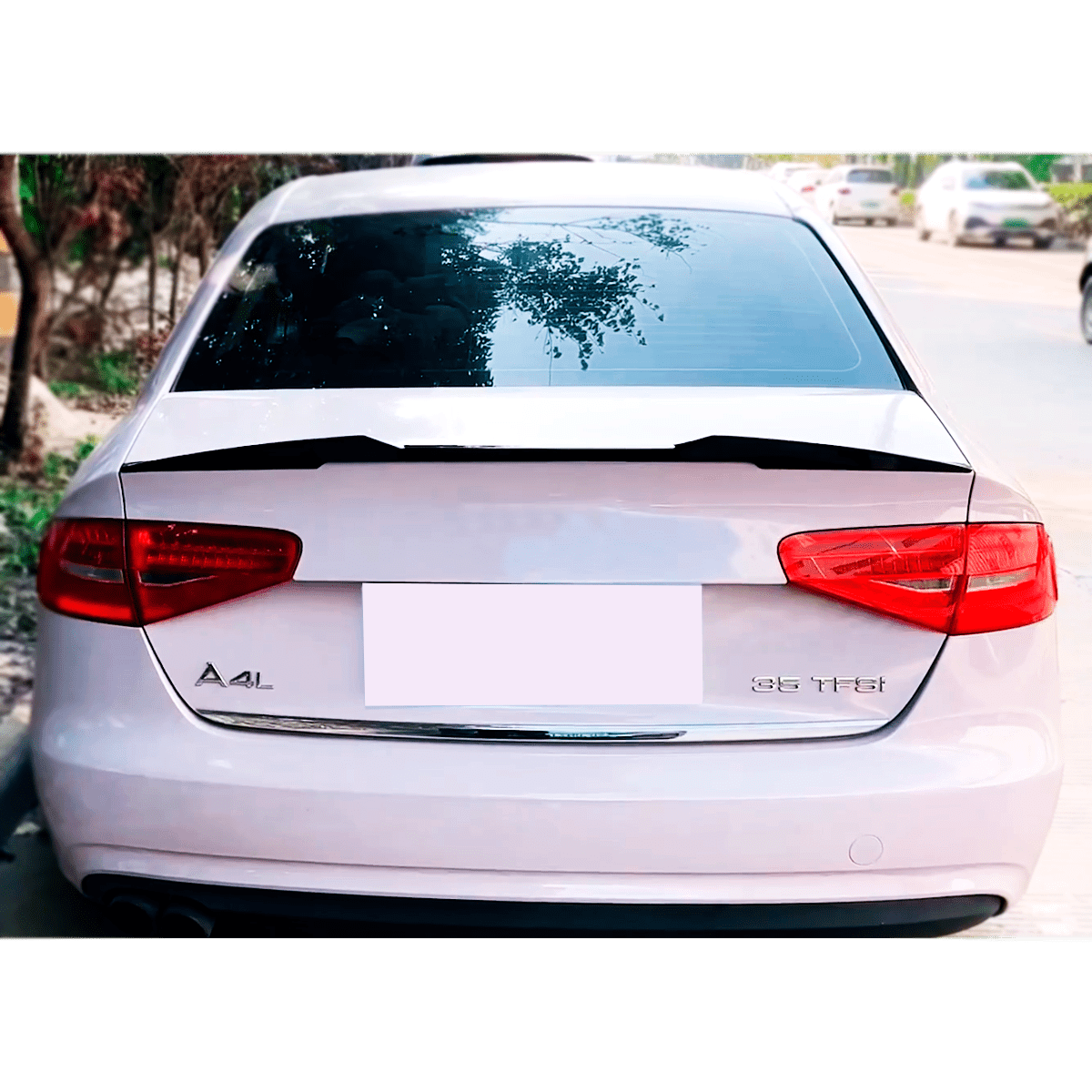 Alerón para Audi A4 B8 B8.5 2009-2019 V-style Negro Brillante