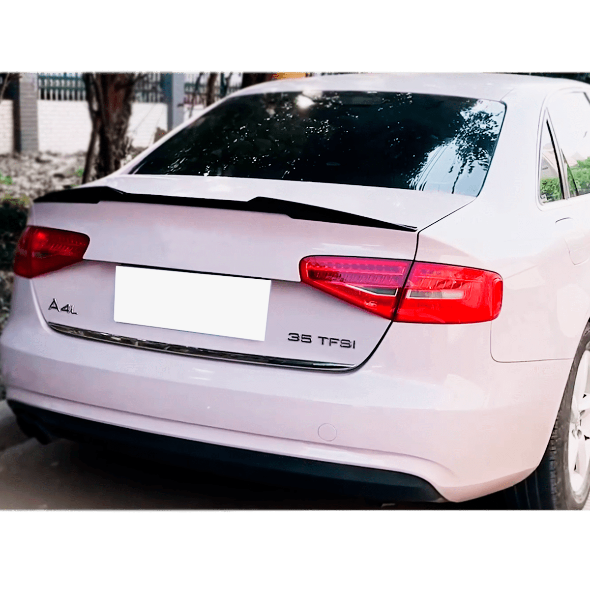 Alerón para Audi A4 B8 B8.5 2009-2019 V-style Negro Brillante