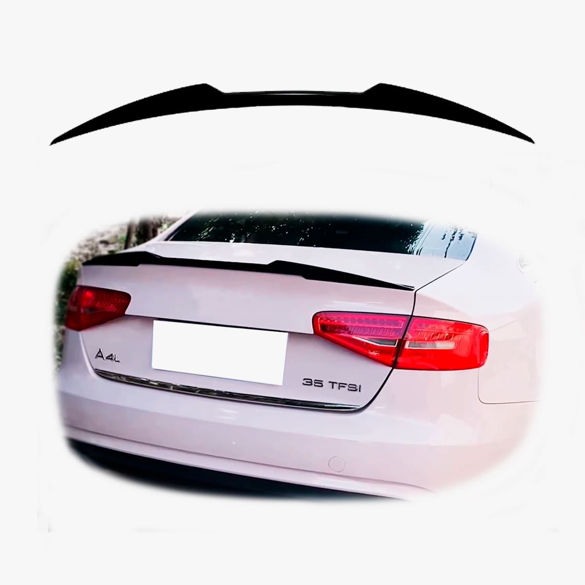 Alerón para Audi A4 B8 B8.5 2009-2019 V-style Negro Brillante