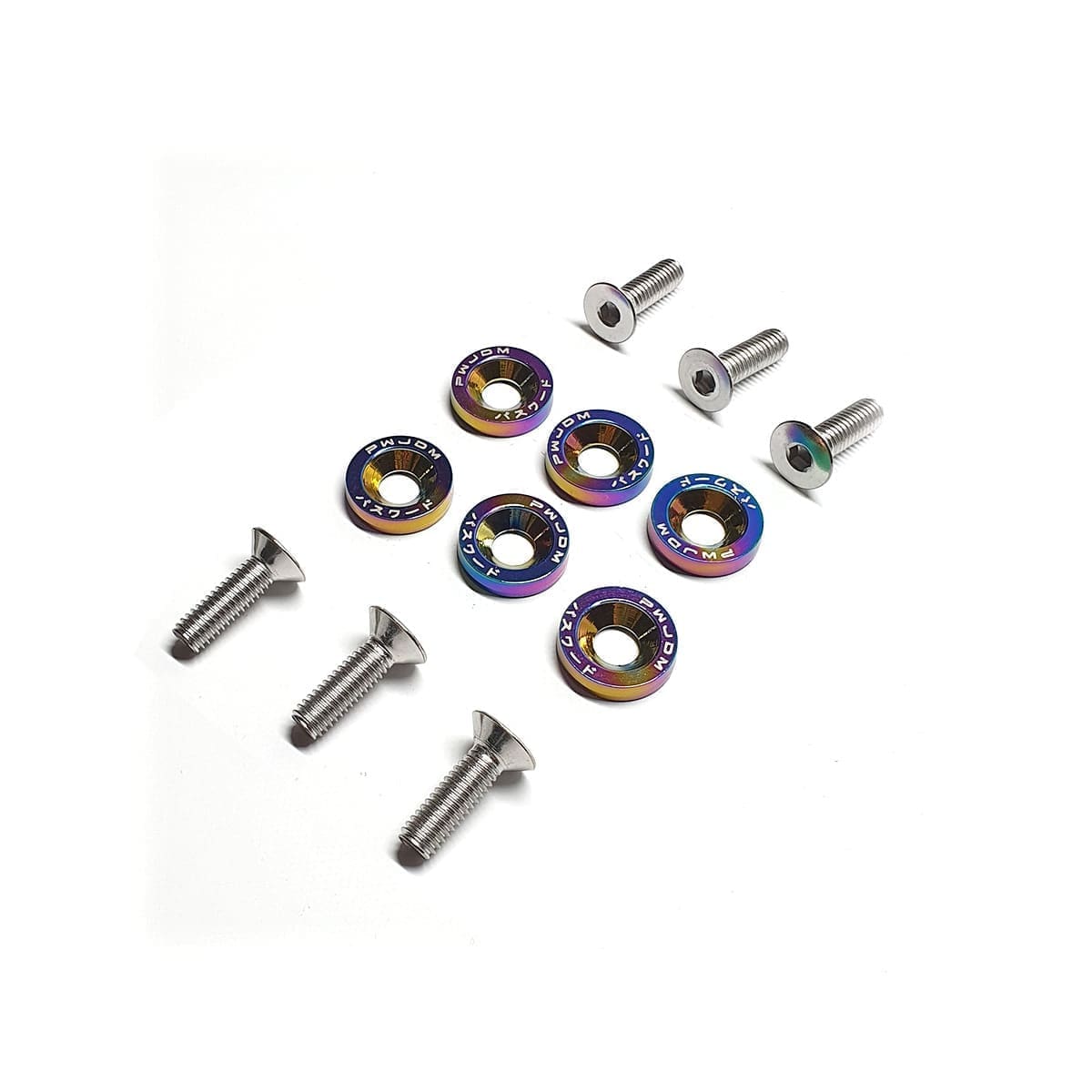 Arandelas Anodizada Aluminio Moto Auto Atv Jdm X6 6mm M6