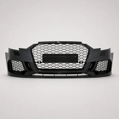 Paragolpe RS3 para Audi A3 8V 17-20 con Rejillas y Parrillas Negra Brillante. [IRP-CATALOG:BUMP006-1-C.webp:08089d834b86a4bf]