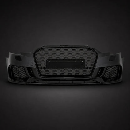 Paragolpe RS3 para Audi A3 8V 17-20 con Rejillas y Parrillas Negra Brillante. [IRP-CATALOG:BUMP006-1-O.webp:ce72ddd9f2454587]