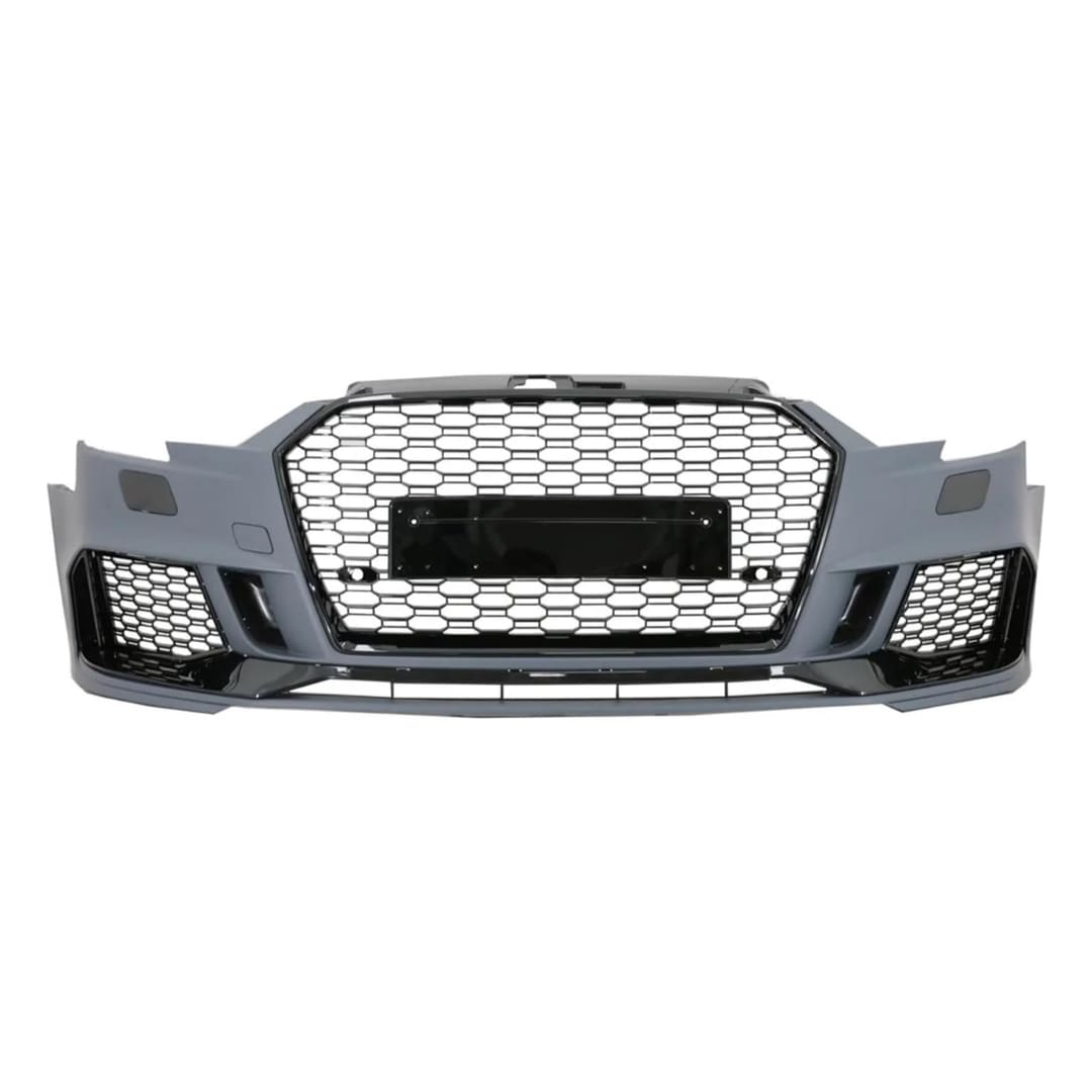 Paragolpe RS3 para Audi A3 8V 17-20 con Rejillas y Parrillas Negra Brillante