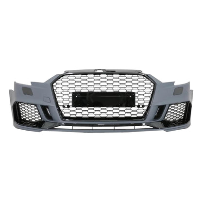 Paragolpe RS3 para Audi A3 8V 17-20 con Rejillas y Parrillas Negra Brillante