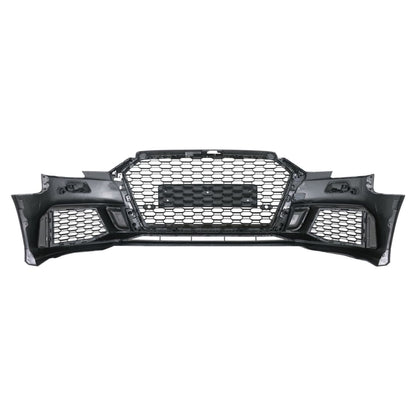 Paragolpe RS3 para Audi A3 8V 17-20 con Rejillas y Parrillas Negra Brillante