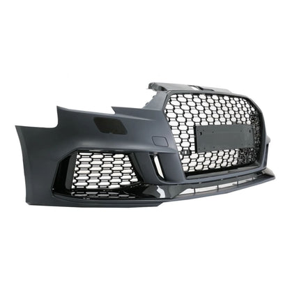 Paragolpe RS3 para Audi A3 8V 17-20 con Rejillas y Parrillas Negra Brillante