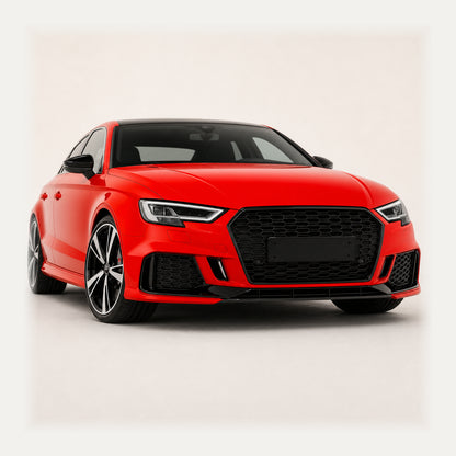 Paragolpe RS3 para Audi A3 8V 17-20 con Rejillas y Parrillas Negra Brillante. [IRP-CATALOG:BUMP006-GALLERY-3-C.webp:9081aea35b2d5af2]