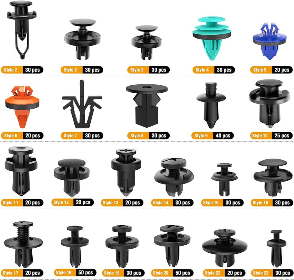 Clips Plásticos 680 Piezas + Herramientas