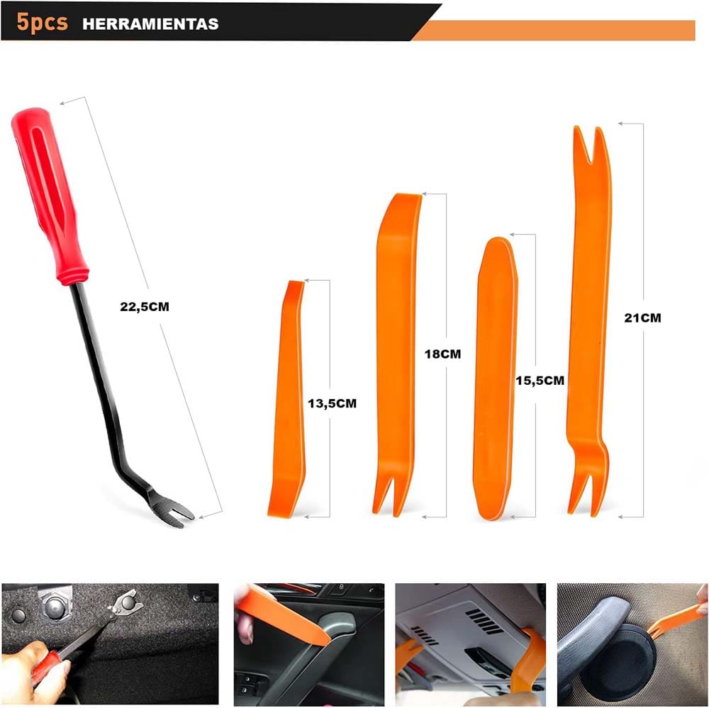Clips Plásticos 680 Piezas + Herramientas