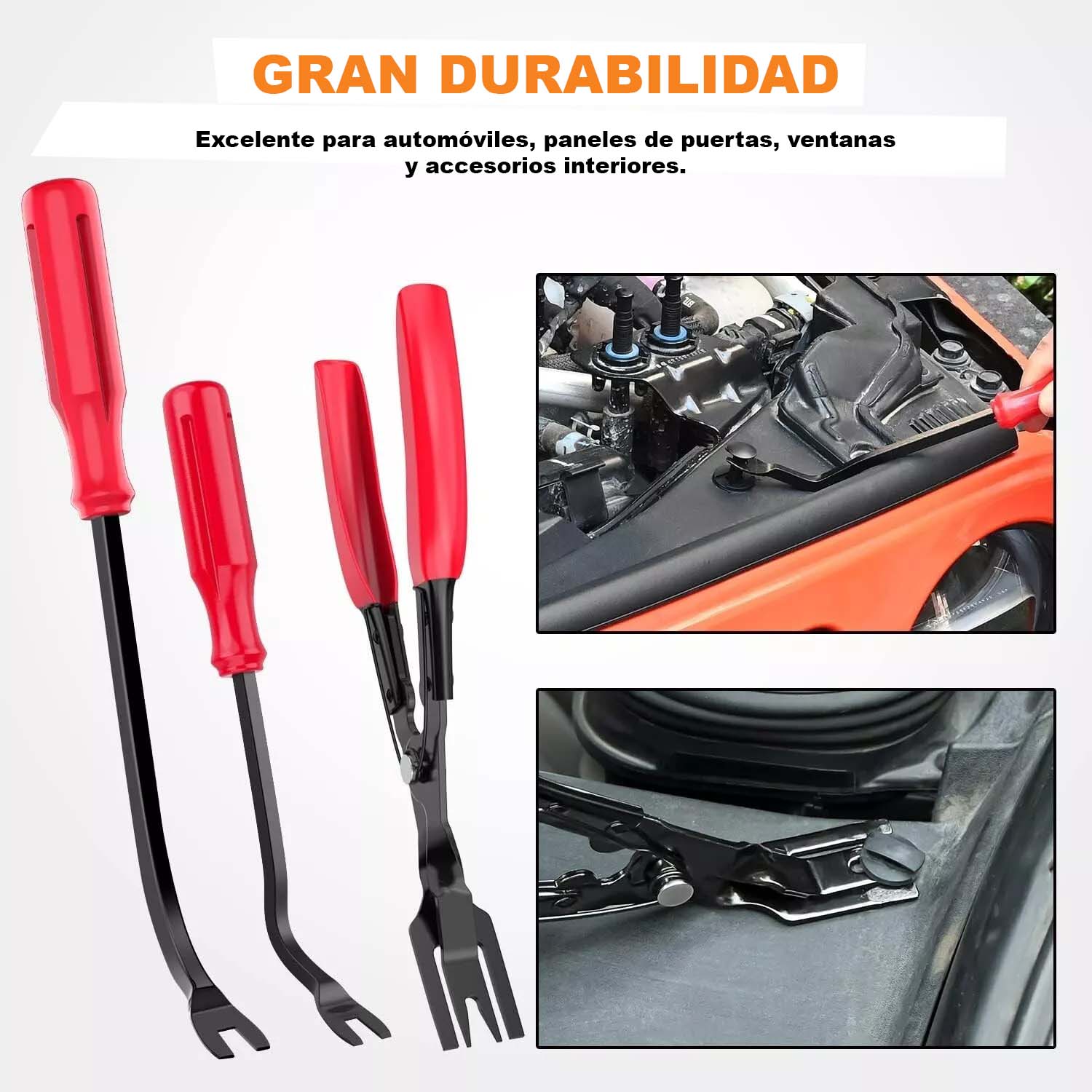 Kit De Clips Plásticos Sujeción 238 Piezas + Herramientas