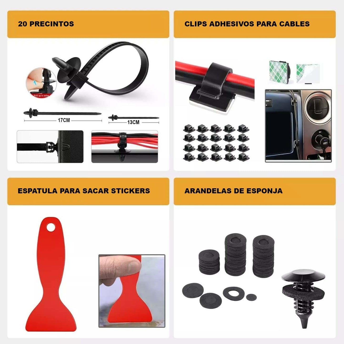 Kit De Clips Plásticos Sujeción 238 Piezas + Herramientas