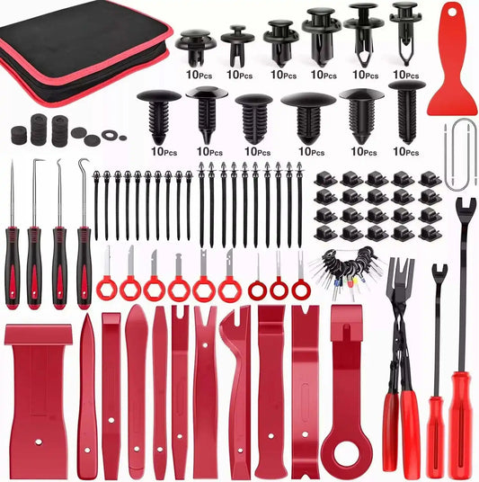 Kit De Clips Plásticos Sujeción 238 Piezas + Herramientas