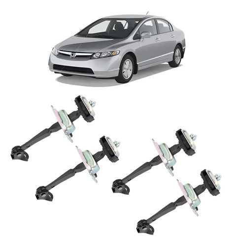 Kit X4 Limitadores De Puertas Honda Civic 2006-2011