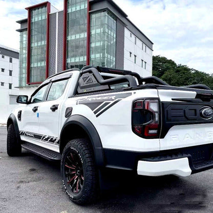 Kit Fenders + Molduras Raptor Para Ford Ranger Xl 23-25 Negro