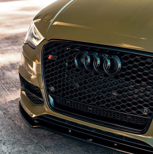 Parrilla Rs3 Para Audi A3 8v 14-16 Negra Y Quattro Debajo