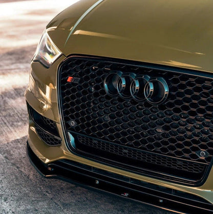 Parrilla Rs3 Para Audi A3 8v 14-16 Negra Y Quattro Debajo