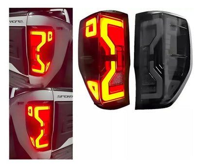 Faros Traseros Led Ford Ranger 2012-2022 T6 T7 T8 T9 Xlt Ambos Lados Negro