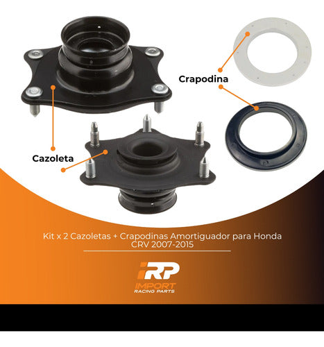 Cazoleta y Crapodina De Amortiguador Delantero X2 Honda Crv 07-15