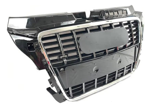 Parrilla Para Audi S3 8p 08-13 Con Borde Cromado Viras Negra