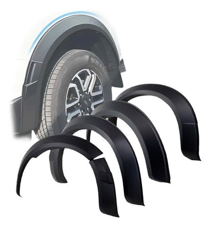 Kit Fenders + Molduras Raptor Para Ford Ranger Xl 23-25 Negro
