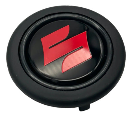 Pulsador de Bocina logo Suzuki para Volante Deportivo tipo Nardi Omp Momo Gp Race