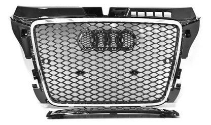 Parrilla Estilo Rs3 Para Audi A3 8p 08-13 Borde Cromado
