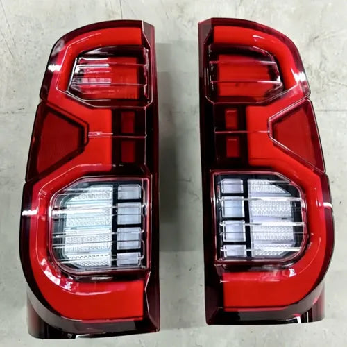 Faros Traseros Led Toyota Hilux 2008-2015  Rojas Linea Nueva Ambos Lados Rojo