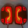 Faros Traseros Full Led Ford Ranger T9 2023 Giro Secuencial Ambos Lados Negro Y Rojo