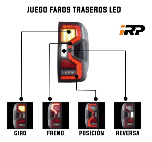 Faros Traseros Led Ford Ranger T9 23-26 Tipo Xlt Raptor Blis