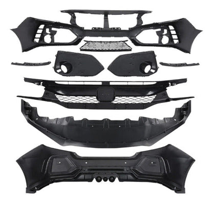 Kit Bodykit + Alerón Type R Para Honda Civic Sedán 16-20