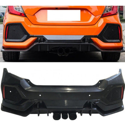 Kit Bodykit + Alerón Type R Para Honda Civic Sedán 16-20