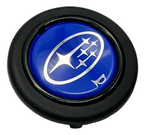 Pulsador de Bocina logo Subaru para Volante Deportivo tipo Nardi Omp Momo Gp Race