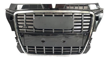 Parrilla Para Audi S3 8p 08-13 Con Borde Cromado Viras Negra