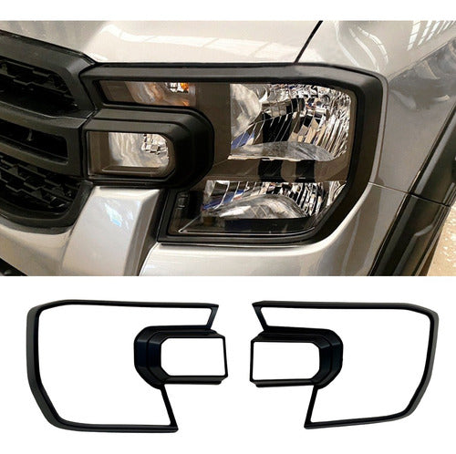 Kit Fenders + Molduras Raptor Para Ford Ranger Xl 23-25 Negro