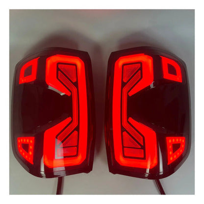 Faros Traseros Full Led Ford Ranger T9 2023 Giro Secuencial Ambos Lados Negro Y Rojo