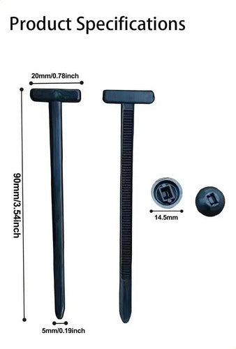 Kit 20 Ganchos Grampas Clips Pasarueda Plasticos Universal