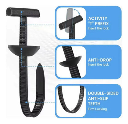 Kit 20 Ganchos Grampas Clips Pasarueda Plasticos Universal