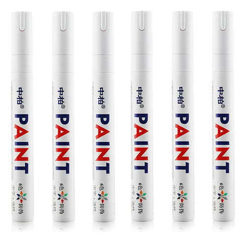 Marcadores Fibrones Pintura Sintetica X6 Indeleble oleo