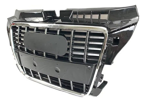 Parrilla Para Audi S3 8p 08-13 Con Borde Cromado Viras Negra