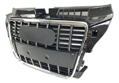 Parrilla Para Audi S3 8p 08-13 Con Borde Cromado Viras Negra