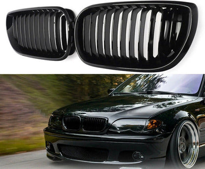 Kit Paragolpe + Parrillas Para Bmw E46 M3 Lci 02-05 Negro
