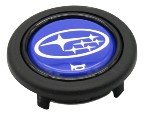 Pulsador de Bocina logo Subaru para Volante Deportivo tipo Nardi Omp Momo Gp Race