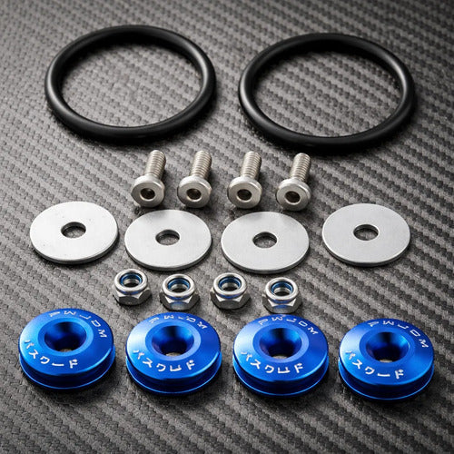Sujetador Paragolpes Universal Auto Azul JDM